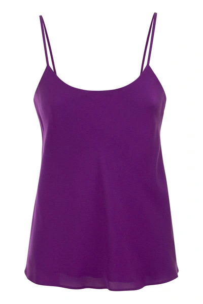 Shop Max Mara Oboli - Silk Top In Purple