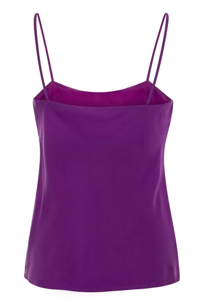 Shop Max Mara Oboli - Silk Top In Purple