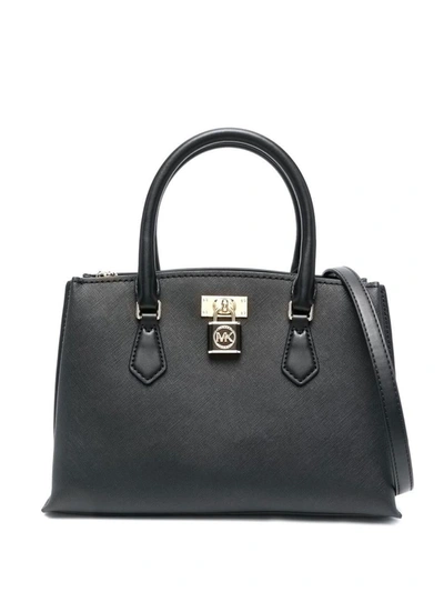 Shop Michael Kors Padlock-detail Tote Bag In Black