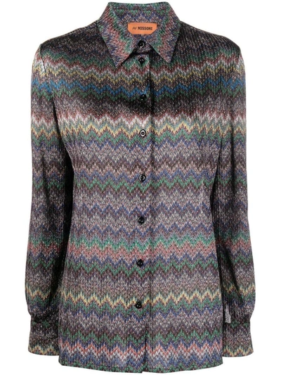 Shop Missoni Shirt With Print In Multicolour