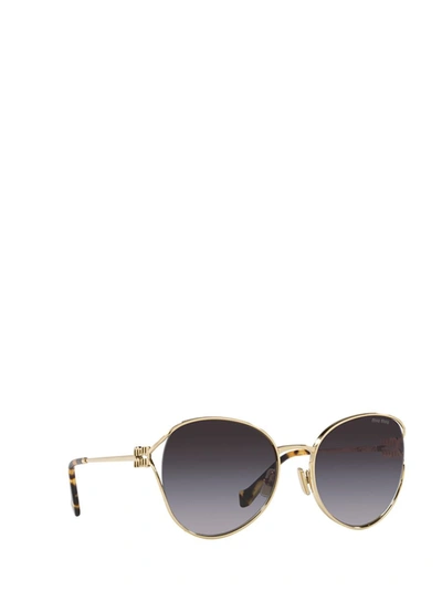 Shop Miu Miu Eyewear Sunglasses In Pale Gold