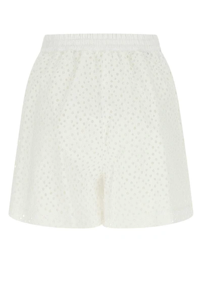 Shop Miu Miu Shorts In White