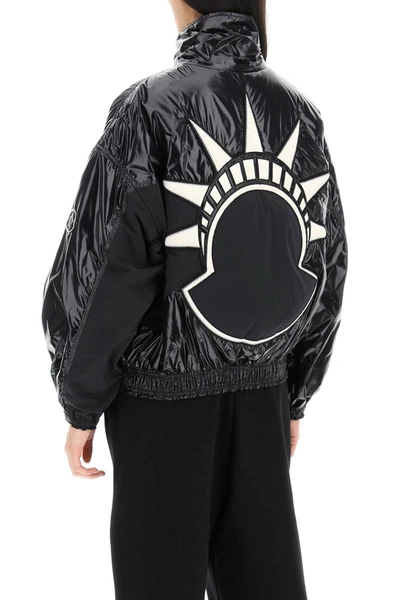 Shop Moncler X Alicia Keys Moncler Genius X Alicia Keys Tompinks Jacket With Maxi Patch In Black