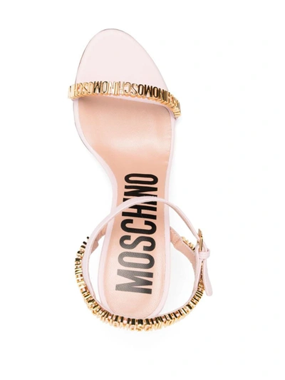 Shop Moschino Sandals In Pink