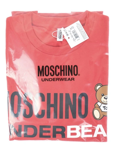 Shop Moschino Underwear Sweatshirt Hoodie In Red