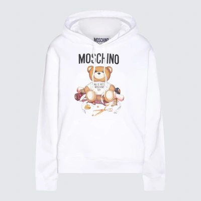 Shop Moschino White Cotton Teddy Bear Sweatshirt