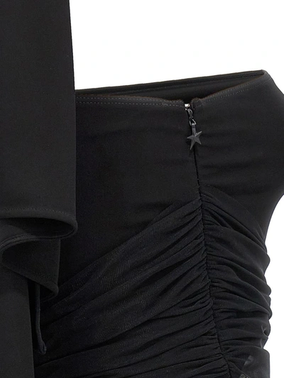 Shop Mugler Cut-out Sheer Dress In Black