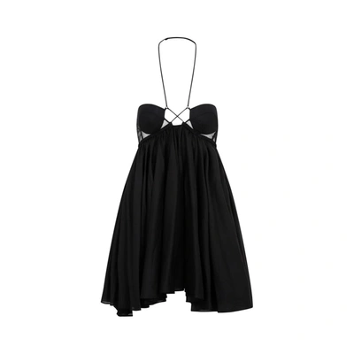 Shop Nensi Dojaka Hilma Flared Dress In Black