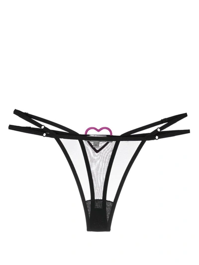 Shop Nensi Dojaka Adjustable Underwear With Heart Detail In Black