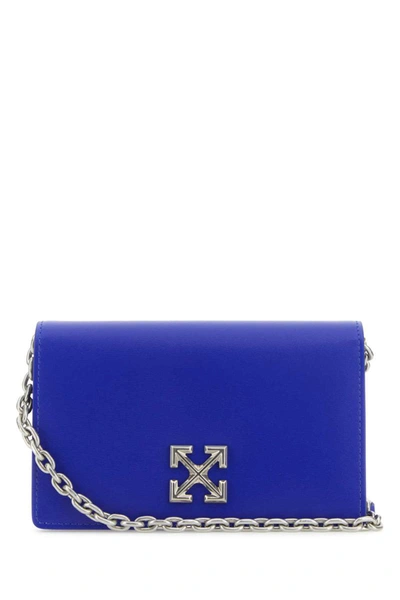 Shop Off-white Off White Clutch In Blue
