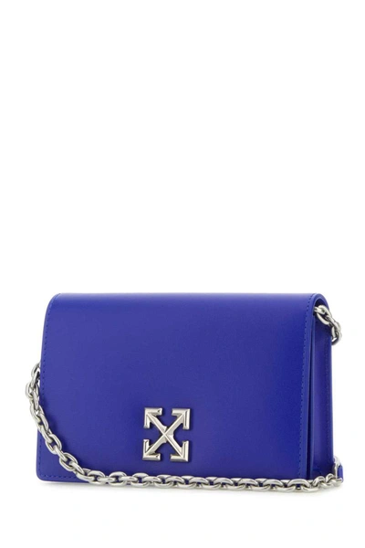 Shop Off-white Off White Clutch In Blue