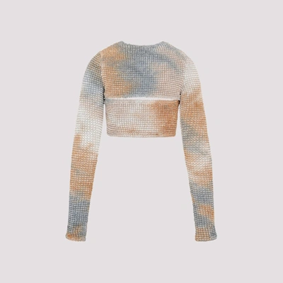 Shop Off-white Smock Tie Dye Vi Double Top In Nude &amp; Neutrals