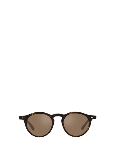Shop Oliver Peoples Sunglasses In Semi Matte Atago Tortoise