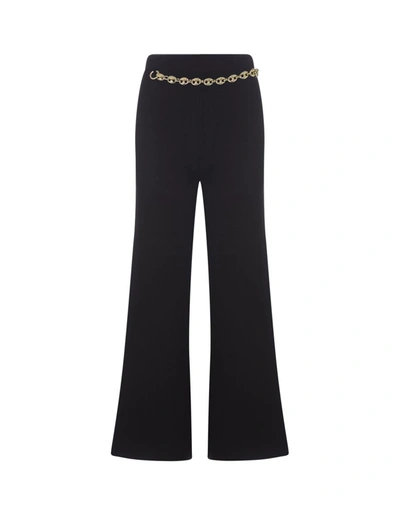 Shop Rabanne Paco  Wide Leg Trousers With Belt In Black
