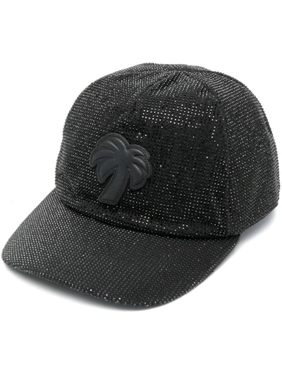 Shop Palm Angels Big Palm Baseball Cap In Black