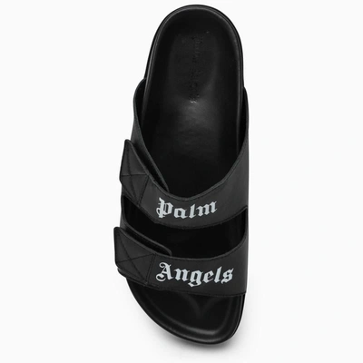 Shop Palm Angels Double-strap Thong With Logo In Black