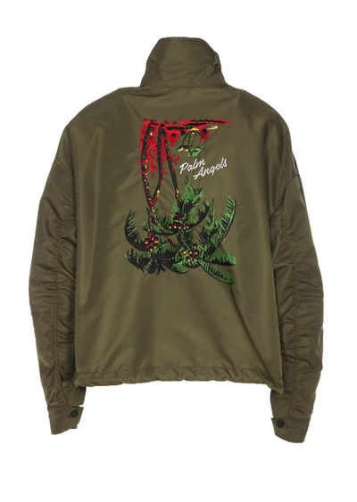 Shop Palm Angels Jackets In Green