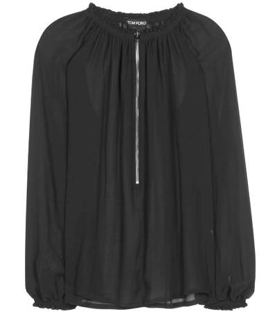 Tom Ford Silk Blouse In Black