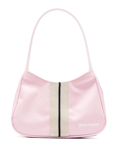 Shop Palm Angels Logo Hobo Bag In Pink