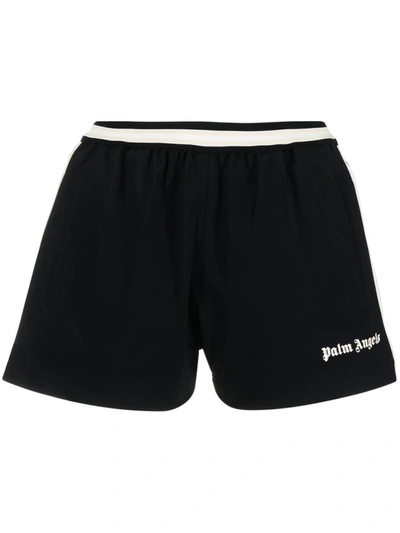 Shop Palm Angels Shorts With Logo In Black