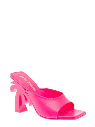 Shop Palm Angels Palm Heel Mule In Fuxia