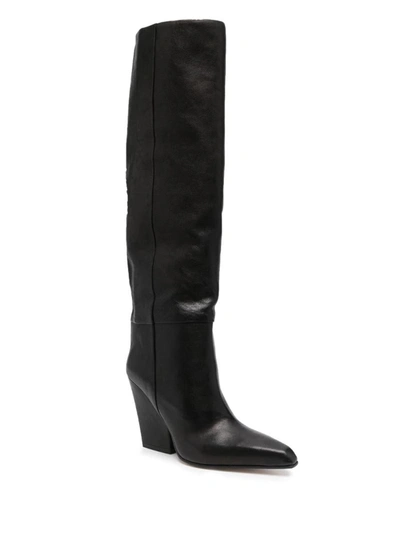Shop Paris Texas Leather Heel Boots In Black