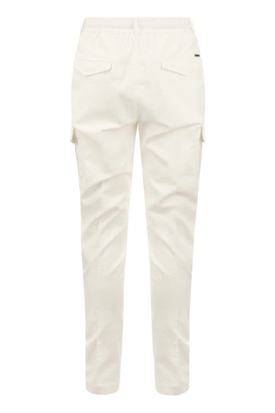 Shop Peserico Velvet Cargo Jogger Trousers In Snow