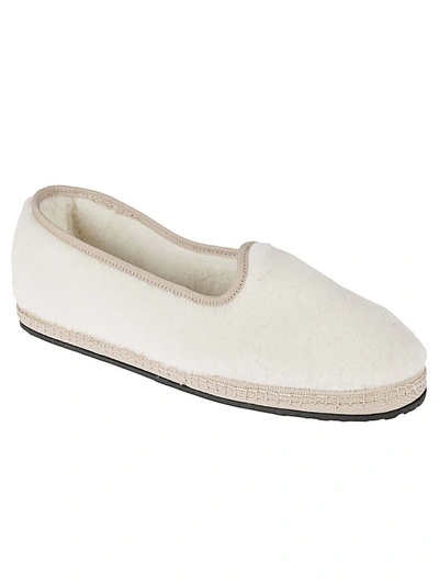 Shop Piedàterre Venezia Friulana Alpaca Wool Slippers In White