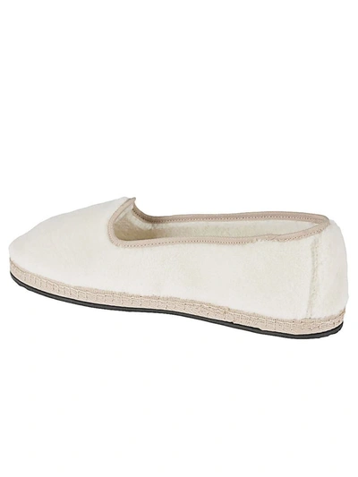 Piedàterre Venezia White White Friulana Alpaca Wool Ballet Flats In White