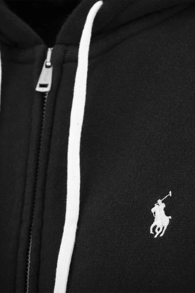 Shop Ralph Lauren Polo  Hoodie With Zip In Black