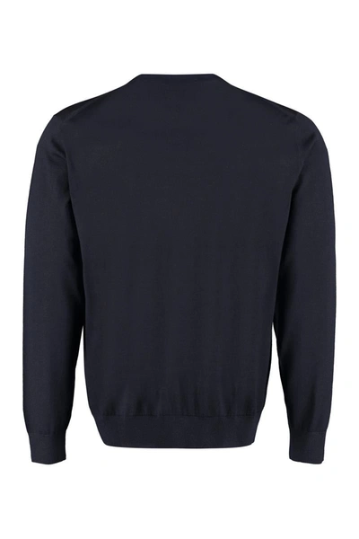 Shop Prada Fine-knit Sweater In Blue