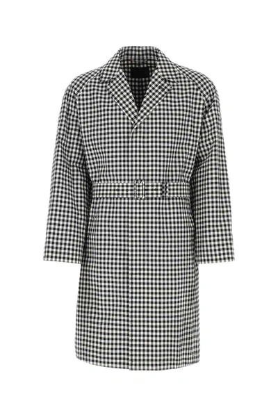 Shop Prada Trench In Checked