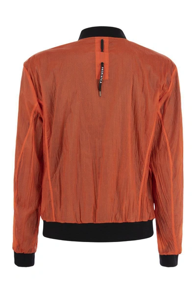 Shop Premiata Lightweight Nylon Bomber Jacket In Orange