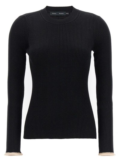 Shop Proenza Schouler Ribbed Sweater In Black