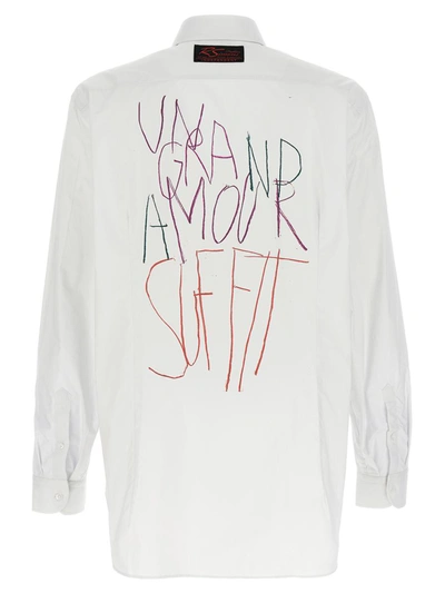 Shop Raf Simons 'grand Amour' Shirt In White