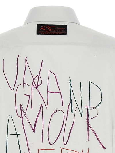Shop Raf Simons 'grand Amour' Shirt In White