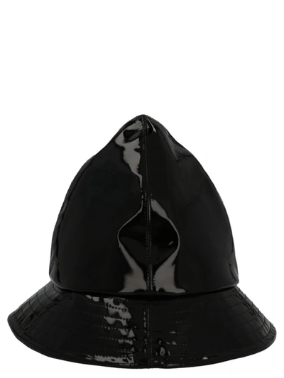 Shop Raf Simons Patent Bucket Hat In Black