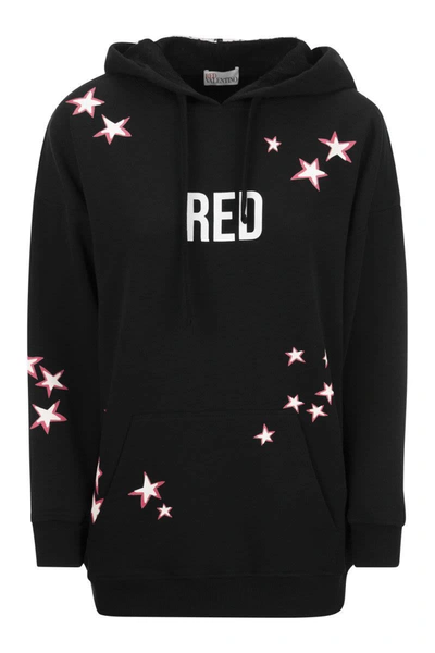 Shop Red Valentino Jersey Sweatshirt In Black