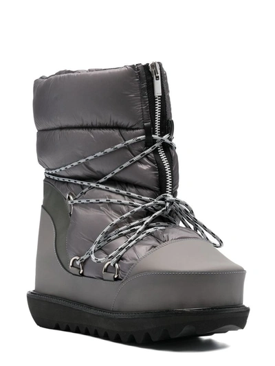 Shop Sacai Lunar Padded Ankle Boots In Grey