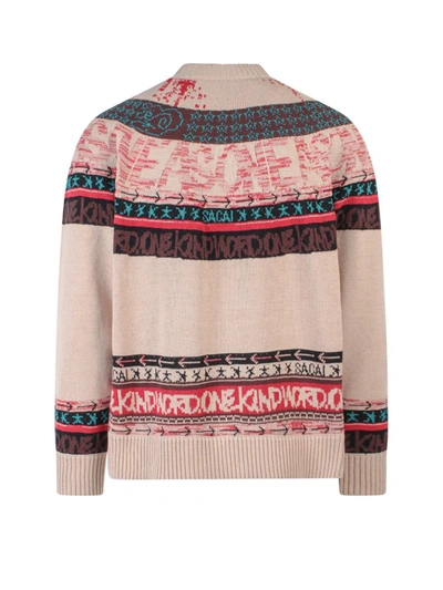 Shop Sacai Sweater In Multicolor