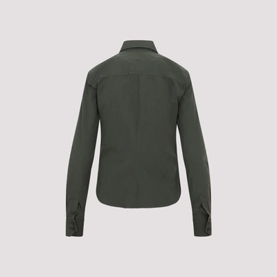 Shop Saint Laurent Military Shirt In Green