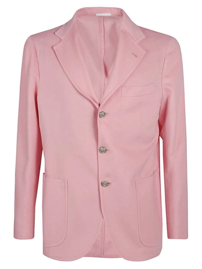 Shop Sartorio Napoli Single-breasted Wool Jacket In Pink