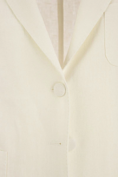 Shop Saulina Adelaide - Linen Two-button Jacket In White