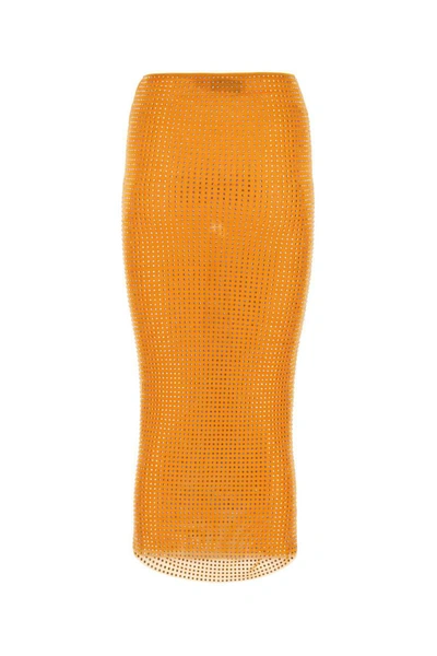 Shop Self-portrait Skirts In Orange