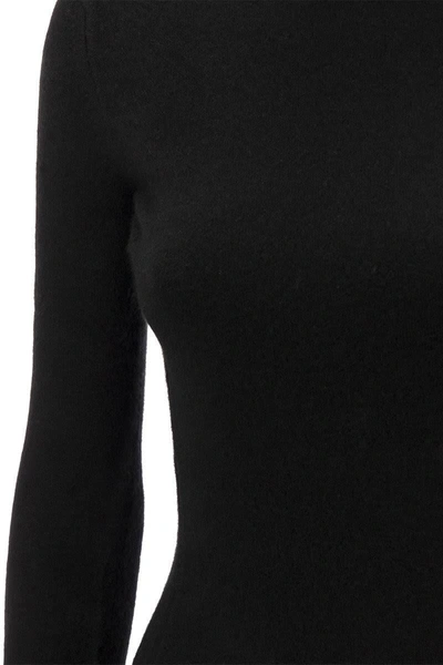 Shop Sportmax Oriana - Cashmere Yarn Long Dress In Black