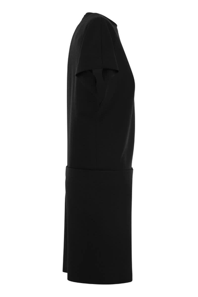 Shop Sportmax Pesi - Stretch Viscose Mini Dress In Black