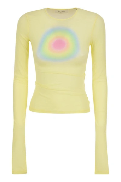 Shop Sportmax Terry - Slim Jersey In Stretch Fabric In Yellow