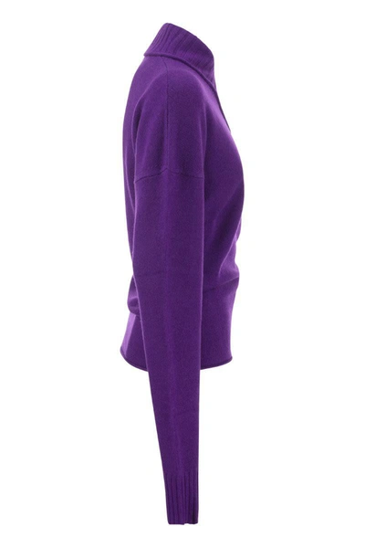 Shop Sportmax Ussita - Cashmere-blend Sweater In Violet
