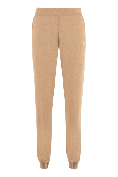 Shop Sporty And Rich Sporty & Rich Cashmere Trousers In Camel