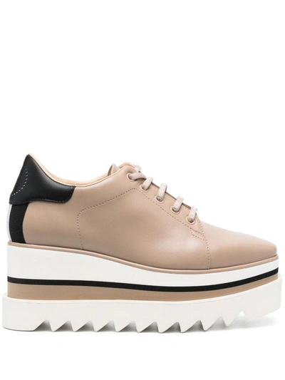 Shop Stella Mccartney Sneak-elyse Platform Sneakers In Beige